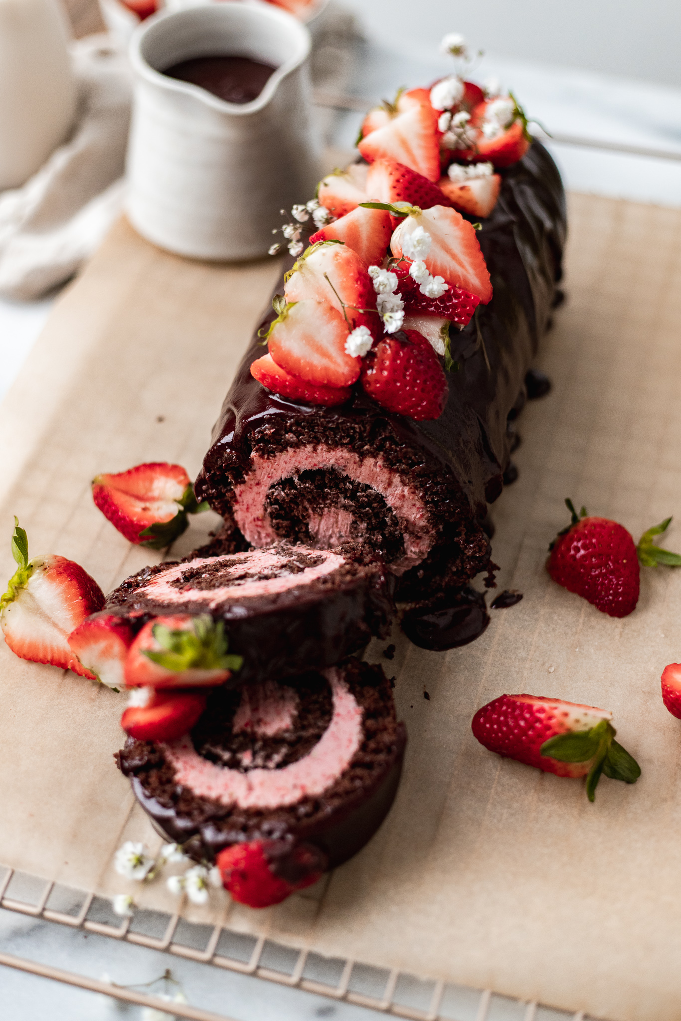Vegan Strawberry Chocolate Swiss Roll – Edward & Sons Recipe Blog