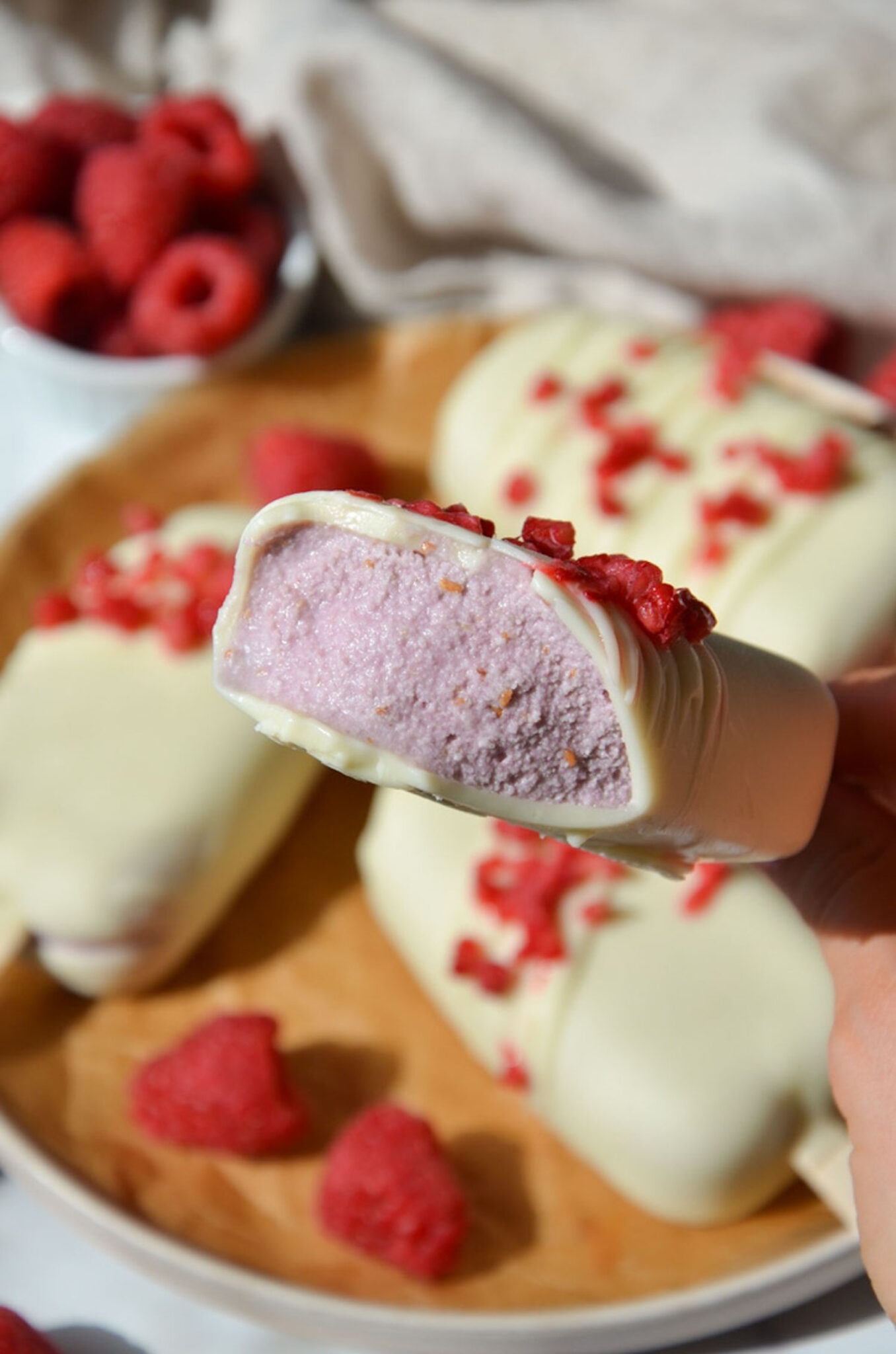 Vegan Raspberry Magnum Ice Cream Bars Edward And Sons Recipe Blog 1702